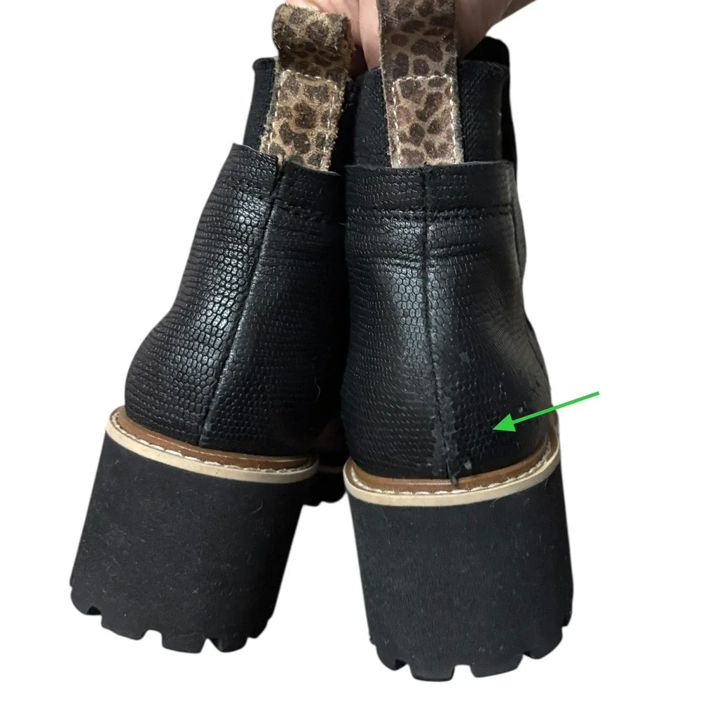 Dolce Vita Huey H2O Water Resistant‎ leather Chelsea Chunky Boots 7.5